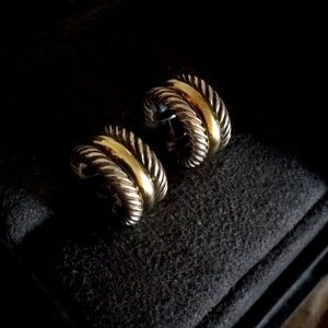 David Yurman Cable Earrings with 14K Gold